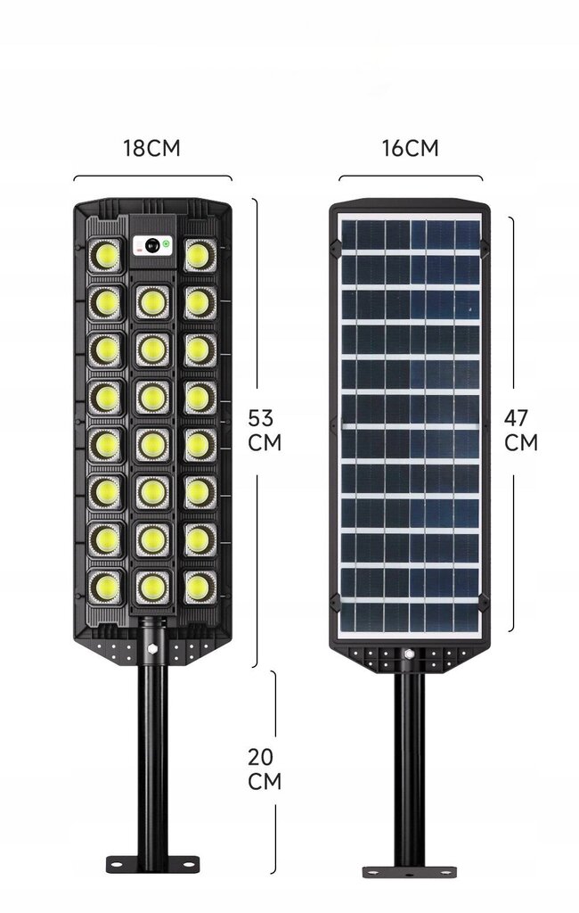 Ulkovalaisin aurinkoparistolla, 2000W hinta ja tiedot | Puutarha- ja ulkovalot | hobbyhall.fi