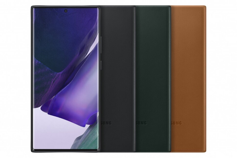 Samsung Galaxy Note20 Ultra Leather Cover -suoja, musta hinta ja tiedot | Puhelimen kuoret ja kotelot | hobbyhall.fi