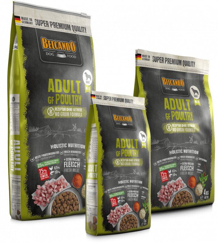 Belcando Adult Grain Free siipikarjanlihaa, 4 kg hinta ja tiedot | Koiran kuivaruoka | hobbyhall.fi