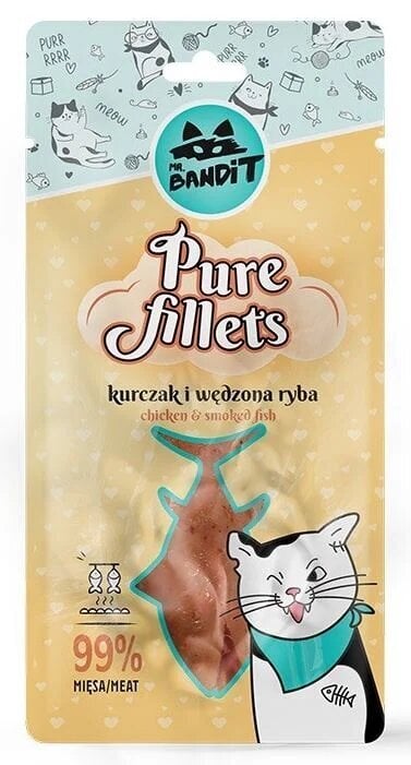 Mr. Bandit Pure -fileet kissoille kanan ja kalan kera, 30 g x 6 hinta ja tiedot | Kissan herkut | hobbyhall.fi