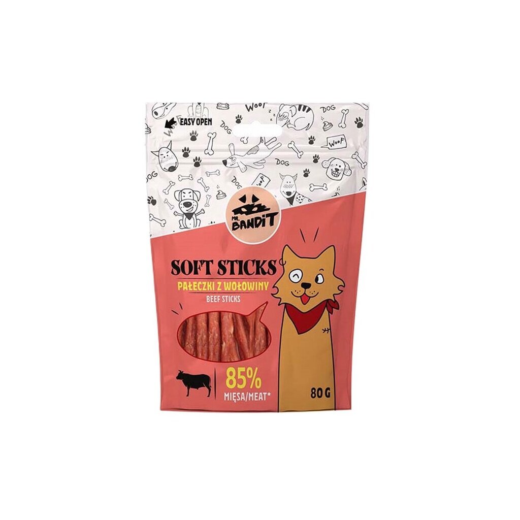 Mr. Bandit Soft Sticks koirille naudanlihalla, 80 g x 6 hinta ja tiedot | Koiran herkut | hobbyhall.fi