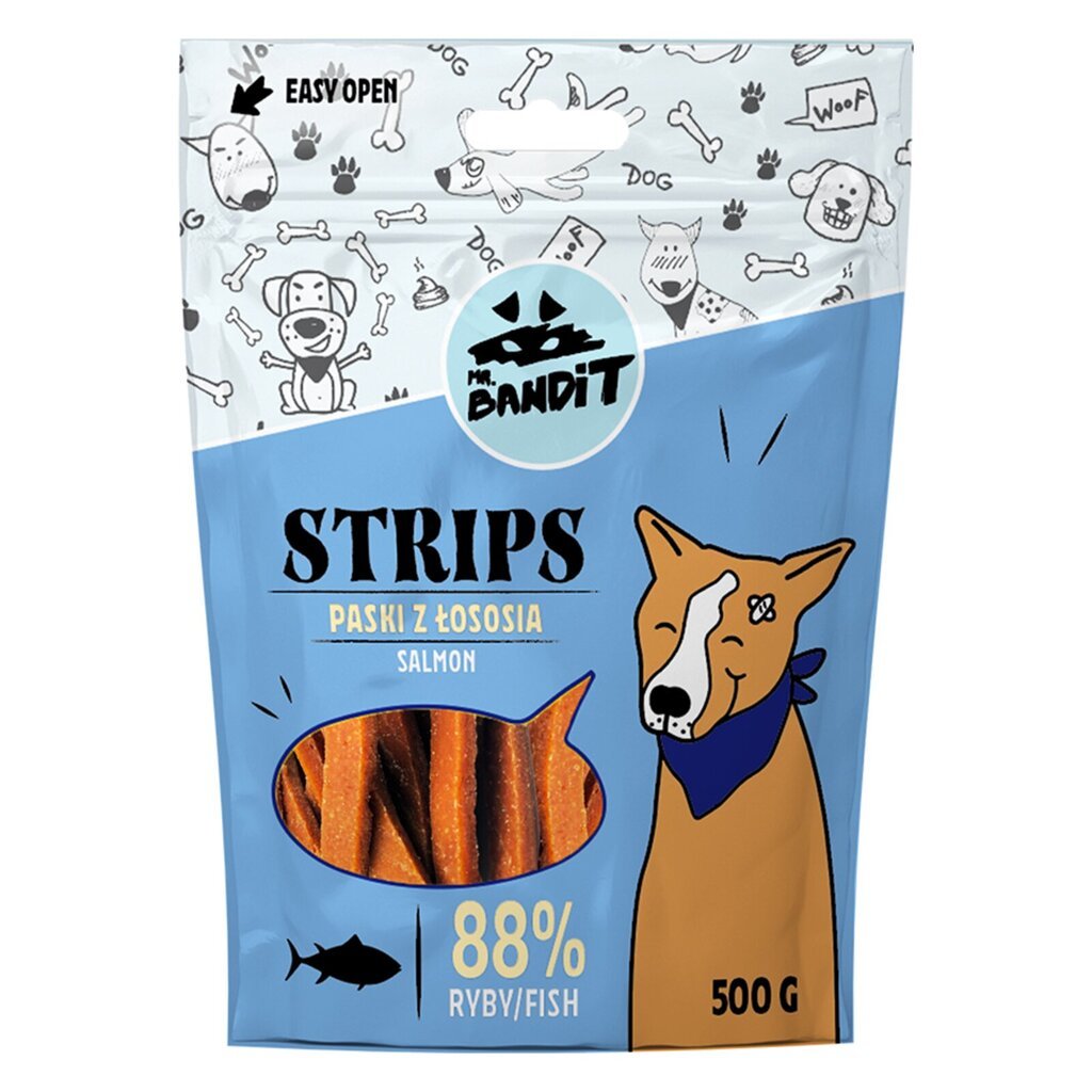 Mr. Bandit Strips lohinauhat koirille, 500 g hinta ja tiedot | Koiran herkut | hobbyhall.fi