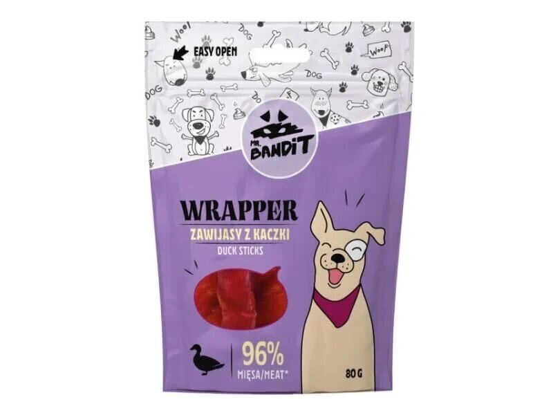 Mr. Bandit Wrapper koiratikut ankan kanssa, 80 g x 6 hinta ja tiedot | Koiran herkut | hobbyhall.fi