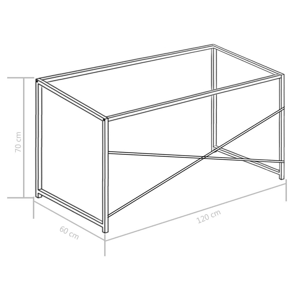 vidaXL Tietokonepöytä 120x60x70 cm valkoinen hinta ja tiedot | Tietokonepöydät ja työpöydät | hobbyhall.fi