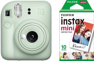 Fujifilm Instax Mini 12, mintunvihreä + kalvo hinta ja tiedot | Videokamerat | hobbyhall.fi