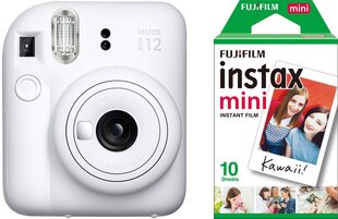 Fujifilm Instax Mini 12, savivalkoinen + kalvo hinta ja tiedot | Videokamerat | hobbyhall.fi