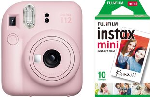 Fujifilm Instax Mini 12, kukkanpunainen + kalvo hinta ja tiedot | Videokamerat | hobbyhall.fi