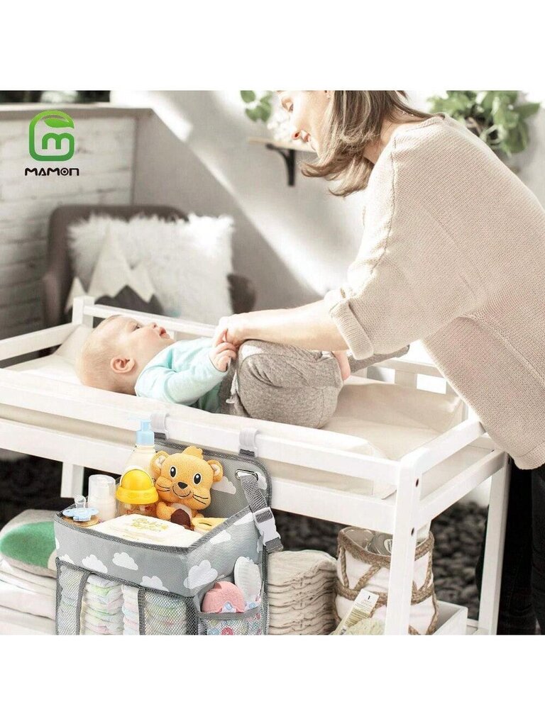 Riippuva Diaper Caddy Järjestäjä - Vaippajärjestäjän Caddy useilla taskuilla - Vauvan järjestäjä lastenhuonetarvikkeille - Hoitopöytä ja hinta ja tiedot | Intiimipesutuotteet | hobbyhall.fi