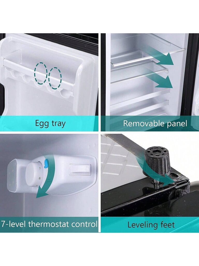 3,5 Cu.Ft:n pienikokoinen jääkaappipakastin, pieni jääkaappipakastin, 2-ovinen jääkaappi, 7-tasoinen termostaatti, irrotettavat hyllyt keittiöön, asuntolaan, asuntoon hinta ja tiedot | Intiimipesutuotteet | hobbyhall.fi
