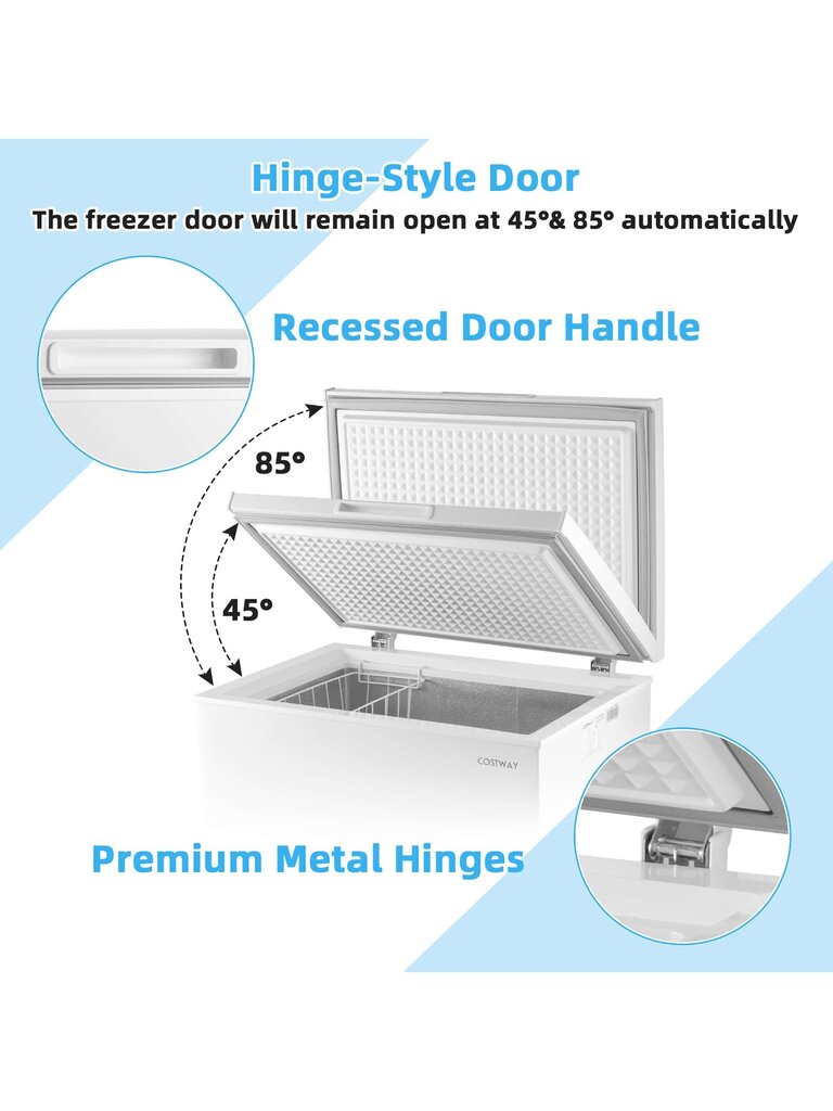 Costway 5 kuutiojalan rintapakastin ja irrotettava säilytyskori syväpakastin hinta ja tiedot | Intiimipesutuotteet | hobbyhall.fi