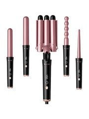 5-in-1 Curling sauvasarja, Uusi Hot Professional Curling Rauta 5 vaihdettavalla keraamisella pinnoitteella, automaattinen sammutus, lämmönkestävä Glove-Rose hinta ja tiedot | Intiimipesutuotteet | hobbyhall.fi