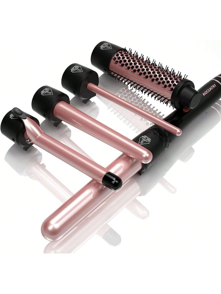 KiharrusrautasettiYONGSTYLE 5 in 1 Curling Wand Vaihdettavat keraamiset tynnyrit 0,35-1,25 ja lämpöharja Kiharrin, Heat Up Hiusten kiharrin, Prot hinta ja tiedot | Intiimipesutuotteet | hobbyhall.fi