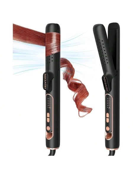 Hiusten suoristus ja kiharrin 2 in 1 ionisella ilmavirralla, YONGSTYLE Ceramic Flat Iron -kiharrin, Professional Curling Wand 360 Cooling s, Dual V