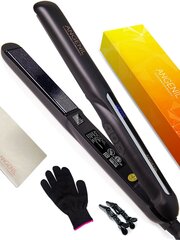 【US】ANGENIL Ammattimainen keraaminen litteärautainen hiusten suoristus ja kihartaja 2 in 1, Argan Oil Flat Iron Curling Iron In One, nopeasti lämpenevä hiusten suoristus hinta ja tiedot | Intiimipesutuotteet | hobbyhall.fi