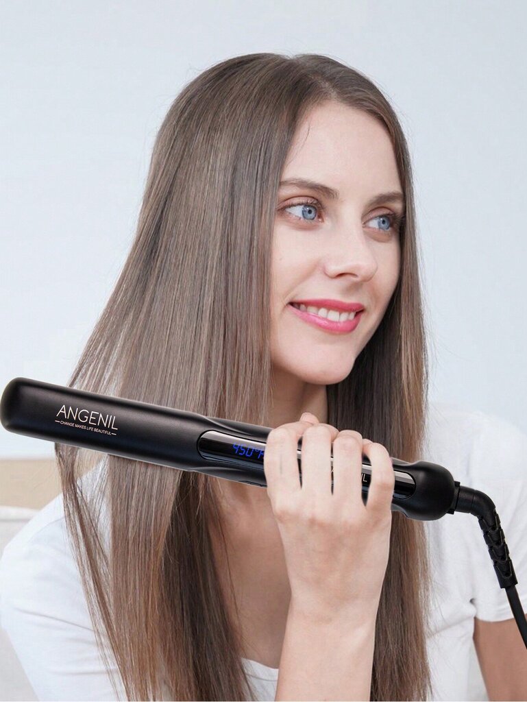 【US】ANGENIL Ammattimainen keraaminen litteärautainen hiusten suoristus ja kihartaja 2 in 1, Argan Oil Flat Iron Curling Iron In One, nopeasti lämpenevä hiusten suoristus hinta ja tiedot | Intiimipesutuotteet | hobbyhall.fi