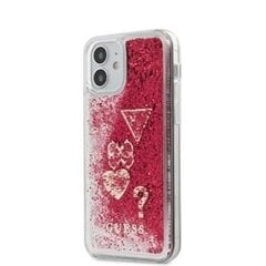 Guess Liquid Glitter Charms Cover Rapsberry suojakuori, iPhone 12 Mini, 5,4 '' hinta ja tiedot | Puhelimen kuoret ja kotelot | hobbyhall.fi