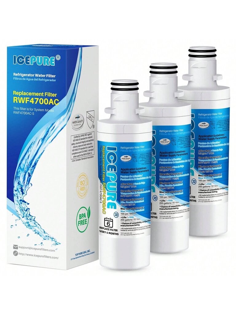 ICEPURE MDJ64844601 varaosa malleihin LT1000P, MDJ64844601, Kenmore Elite 46 9980, ADQ74793501 LT1000PC LT1000 ADQ74793502, LMXS28626S, LMXS28626S, 9X hinta ja tiedot | Intiimipesutuotteet | hobbyhall.fi