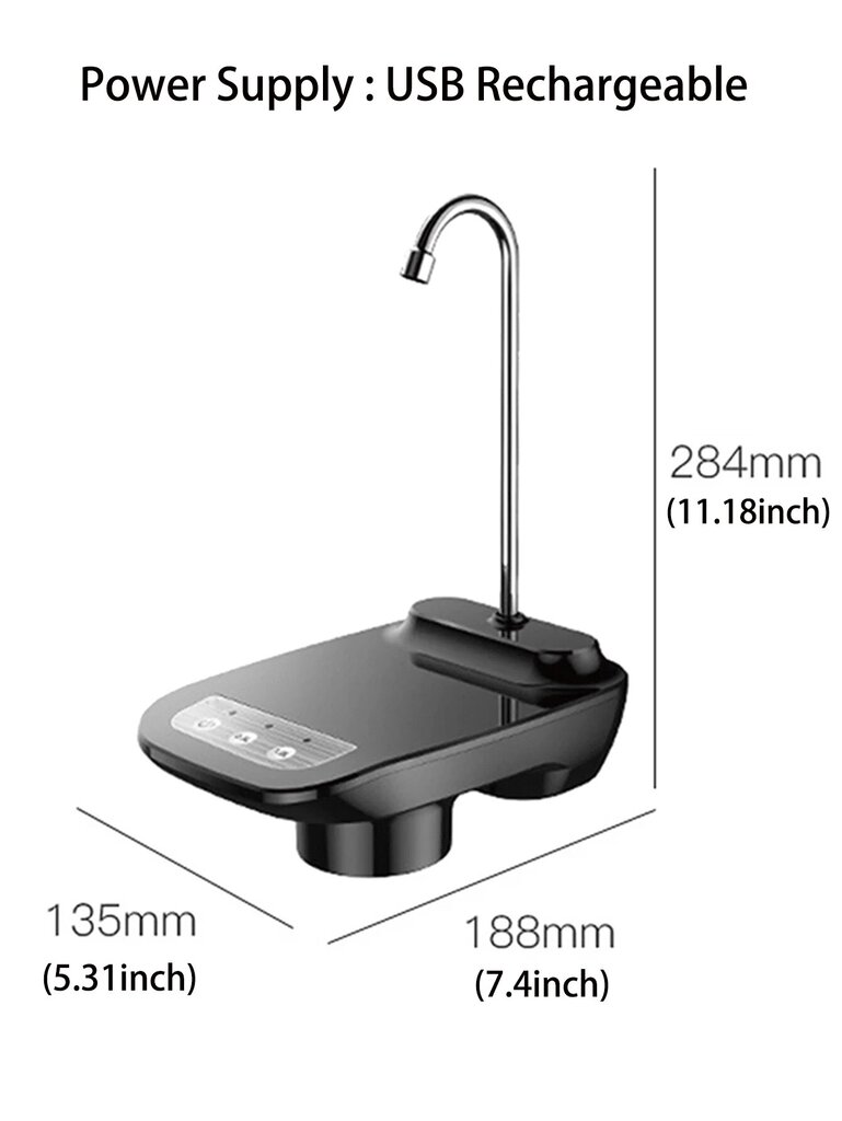 1kpl ladattava sähköinen vesipumppu-annostelija tarjottimella, monitoiminen automaattinen tynnyrillinen vesiannostelija hinta ja tiedot | Intiimipesutuotteet | hobbyhall.fi