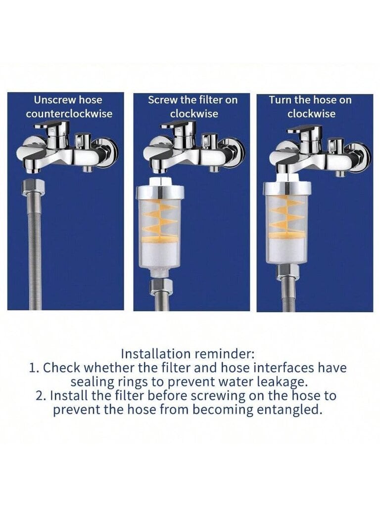1 kpl Päivitetty keittiö Universaali syvän veden suodatinhana Esiprosessori vedensuodatin Kylpyhuone Suihkupää Kylpyamme Suihkusuodatin Universal Home Healthy Wat hinta ja tiedot | Intiimipesutuotteet | hobbyhall.fi