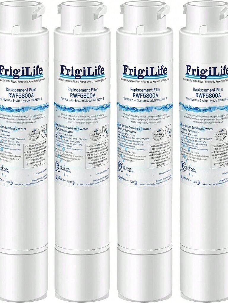 FrigiLife jääkaapin vesisuodatin, joka on yhteensopiva Frigidaire EPTWFU01, EWF02, Pure Source Ultra II, 4PACK kanssa hinta ja tiedot | Intiimipesutuotteet | hobbyhall.fi