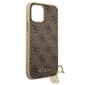 GUHCP12SGF4GBR Guess 4G Charms -kuori iPhone 12 minille 5.4 ruskea hinta ja tiedot | Puhelimen kuoret ja kotelot | hobbyhall.fi