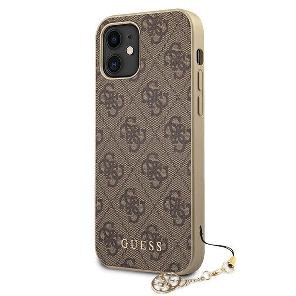 GUHCP12SGF4GBR Guess 4G Charms -kuori iPhone 12 minille 5.4 ruskea hinta ja tiedot | Puhelimen kuoret ja kotelot | hobbyhall.fi