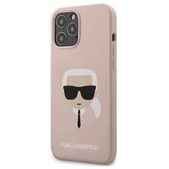 KLHCP12LSLKHLP Karl Lagerfeld Head Silicone Cover iPhone 12 Pro Max 6.7 Vaaleanpunainen hinta ja tiedot | Puhelimen kuoret ja kotelot | hobbyhall.fi