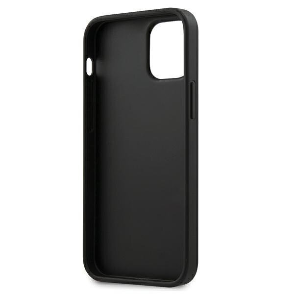 GUHCP12SPUVQTMLBK Guess V tikattu kansi iPhone 12 mini 5.4 Black hinta ja tiedot | Puhelimen kuoret ja kotelot | hobbyhall.fi