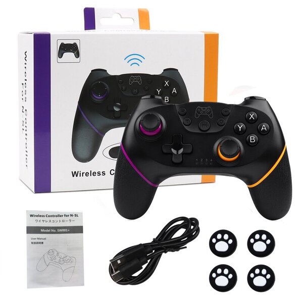 Langaton BT-peliohjain Switch Gamepad Joystickille PC Game Pro Lite Oled -ohjaimelle ohjelmoitavalla herätystoiminnolla