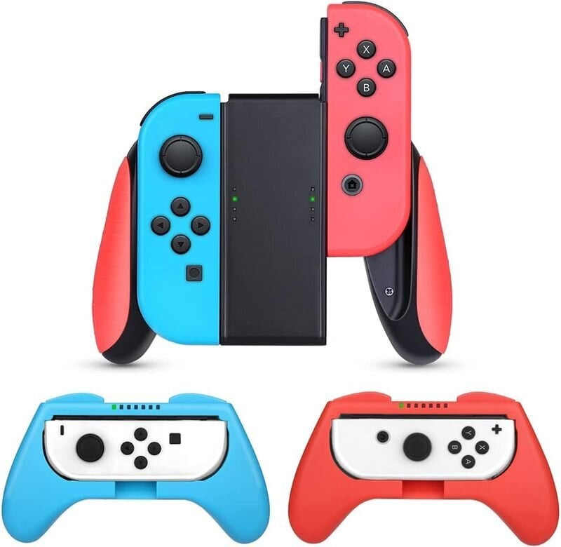 Yhteensopiva Nintendo Switch/Switch OLED Joy-Conin kanssa, 3 in 1 kulutusta kestävä pelikytkinohjaimen kahvakotelosarja hinta ja tiedot | Ohjain- ja laajennuskortit | hobbyhall.fi