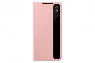 Samsung Galaxy S21 Smart Clear View suojakuori - Pink hinta ja tiedot | Puhelimen kuoret ja kotelot | hobbyhall.fi