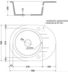 Granitiitti keittiöallas Mexen Kevin sifonilla, Beige/Black hinta ja tiedot | Keittiöaltaat | hobbyhall.fi