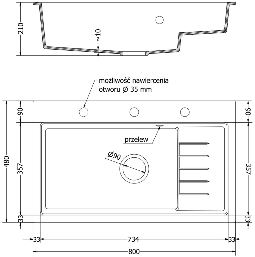 Granitiitti keittiöallas Mexen Omar sifonilla, Black granite/Black hinta ja tiedot | Keittiöaltaat | hobbyhall.fi