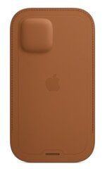 Apple iPhone 12 / 12 Pro nahkatasku MagSafella - Saddle Brown hinta ja tiedot | Puhelimen kuoret ja kotelot | hobbyhall.fi