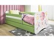 Lastensänky patjalla Kocot Kids BabyDreams Green balloon, vihreä/valkoinen hinta ja tiedot | Lastensängyt | hobbyhall.fi