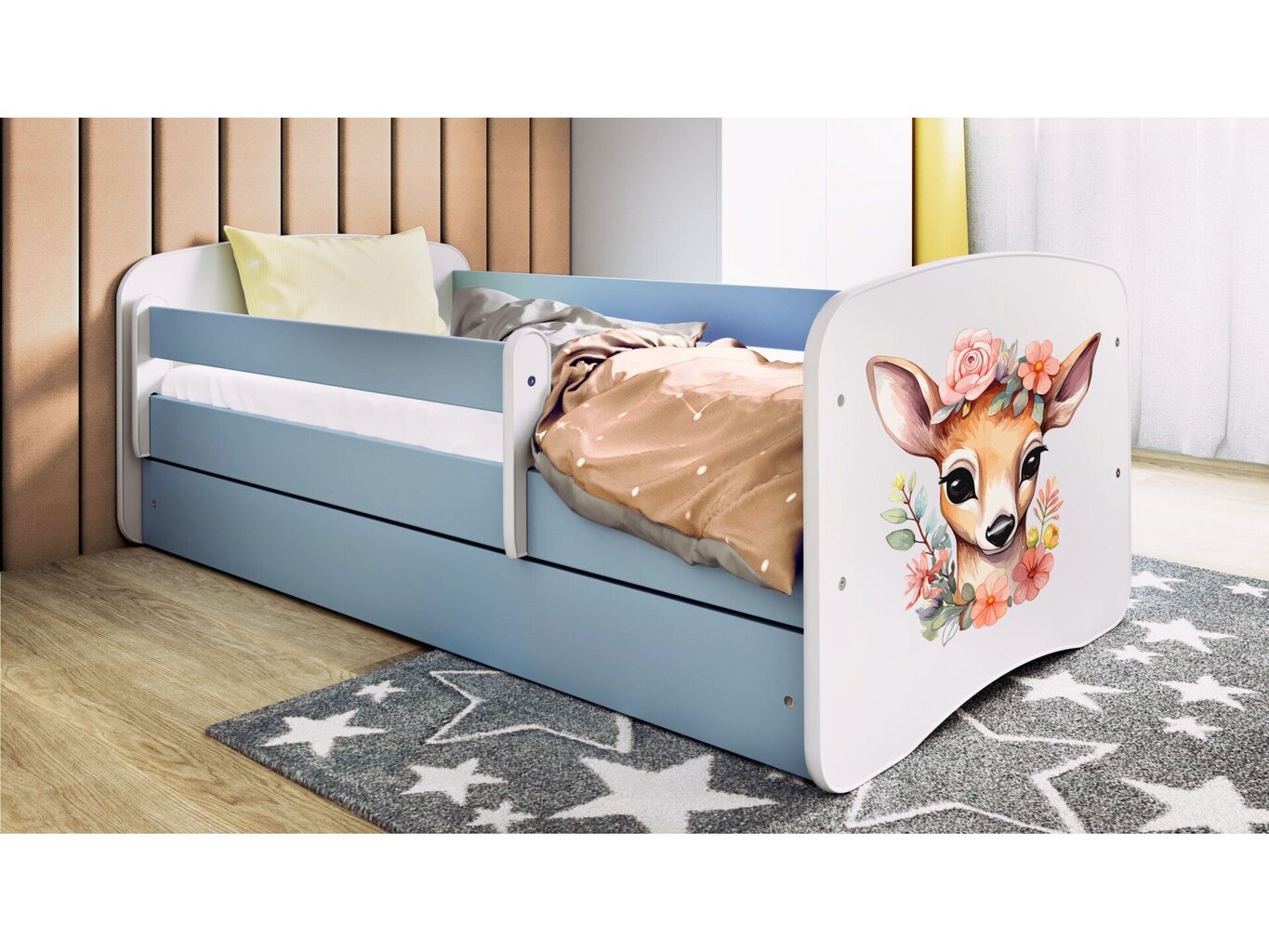 Lastensänky patjalla Kocot Kids BabyDreams Blue bambi, sininen/valkoinen hinta ja tiedot | Lastensängyt | hobbyhall.fi