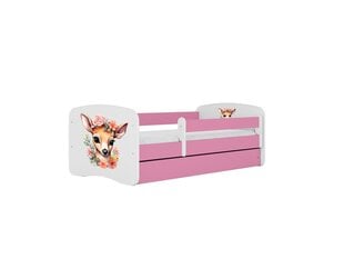 Lastensänky patjalla ja laatikolla Kocot Kids BabyDreams Pink bambi, vaaleanpunainen/valkoinen hinta ja tiedot | Lastensängyt | hobbyhall.fi