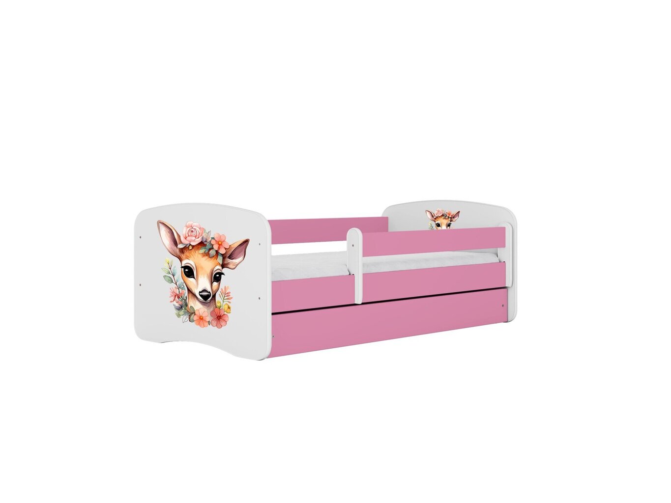 Lastensänky patjalla Kocot Kids BabyDreams Pink bambi, vaaleanpunainen/valkoinen hinta ja tiedot | Lastensängyt | hobbyhall.fi