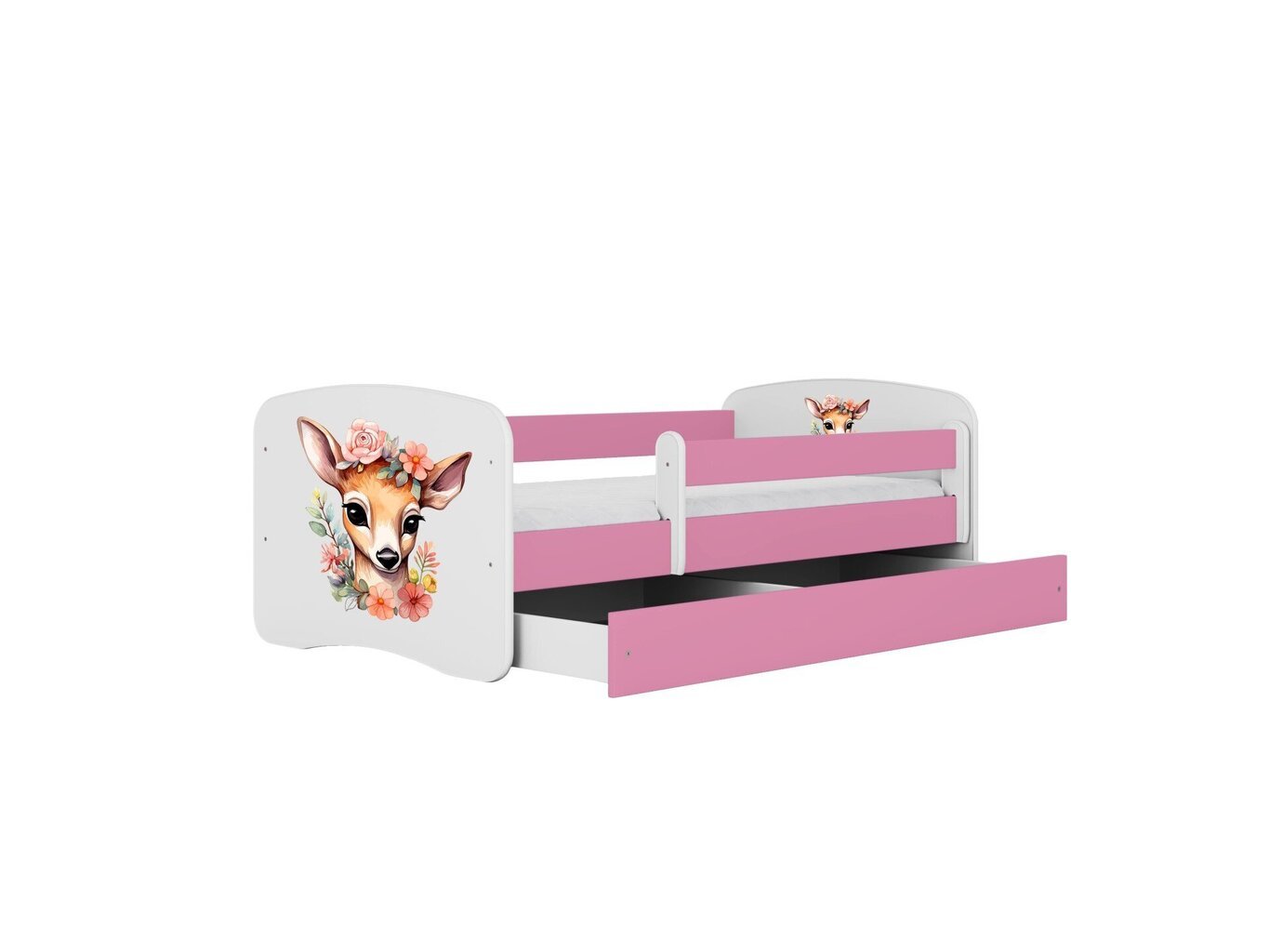 Lastensänky patjalla Kocot Kids BabyDreams Pink bambi, vaaleanpunainen/valkoinen hinta ja tiedot | Lastensängyt | hobbyhall.fi