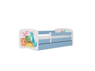 Lastensänky patjalla Kocot Kids BabyDreams Blue tiny dinos, sininen/valkoinen hinta ja tiedot | Lastensängyt | hobbyhall.fi