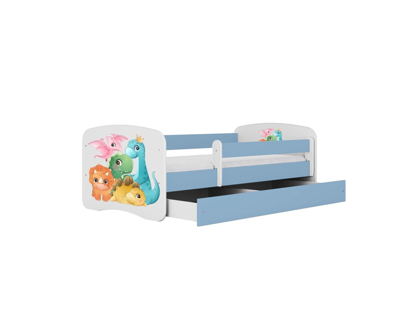 Lastensänky patjalla Kocot Kids BabyDreams Blue tiny dinos, sininen/valkoinen hinta ja tiedot | Lastensängyt | hobbyhall.fi