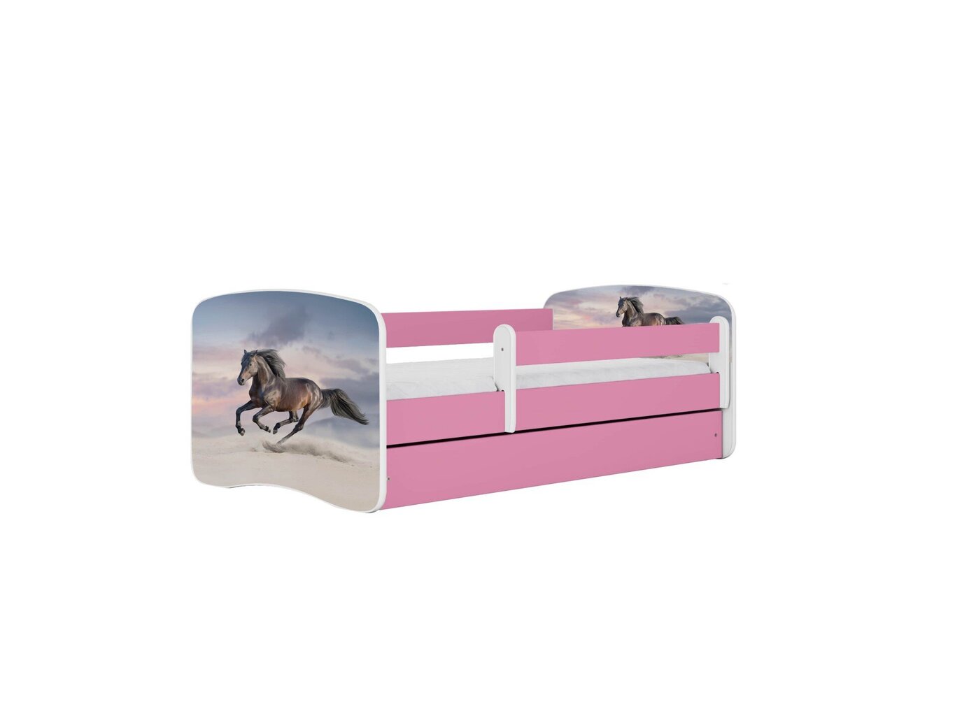 Lastensänky ilman patjaa ja laatikkoa Kocot Kids BabyDreams Pink galloping horse, vaaleanpunainen hinta ja tiedot | Lastensängyt | hobbyhall.fi