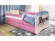 Lastensänky ilman patjaa ja laatikkoa Kocot Kids BabyDreams Pink galloping horse, vaaleanpunainen hinta ja tiedot | Lastensängyt | hobbyhall.fi