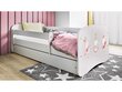 Lastensänky ilman patjaa ja laatikkoa Kocot Kids BabyDreams White bunnies with butterflies, valkoinen hinta ja tiedot | Lastensängyt | hobbyhall.fi