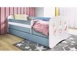 Lastensänky ilman patjaa, laatikolla Kocot Kids BabyDreams Blue bunnies with butterflies, sininen hinta ja tiedot | Lastensängyt | hobbyhall.fi