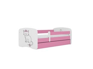 Lastensänky patjalla Kocot Kids BabyDreams Pink cat, vaaleanpunainen/valkoinen hinta ja tiedot | Lastensängyt | hobbyhall.fi