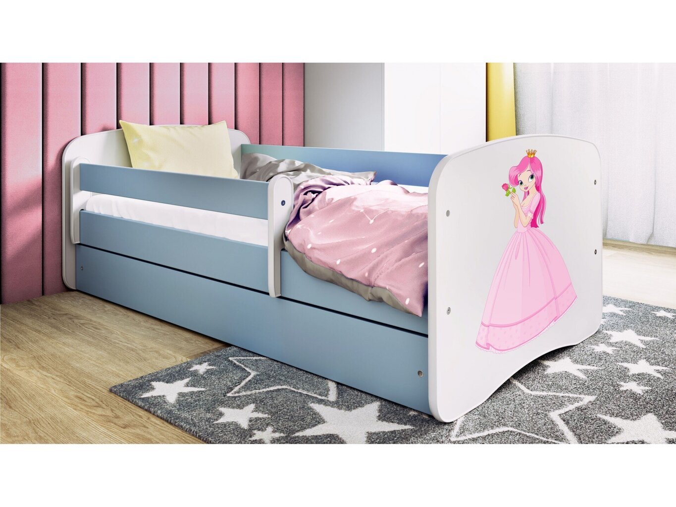 Lastensänky patjalla Kocot Kids BabyDreams Blue princess, sininen hinta ja tiedot | Lastensängyt | hobbyhall.fi