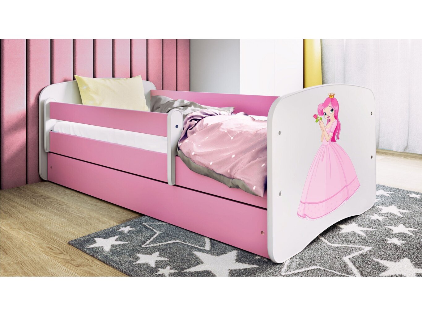 Lastensänky patjalla Kocot Kids BabyDreams Pink princess, vaaleanpunainen hinta ja tiedot | Lastensängyt | hobbyhall.fi