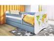 Lastensänky ilman patjaa ja laatikkoa Kocot Kids BabyDreams Blue map, sininen hinta ja tiedot | Lastensängyt | hobbyhall.fi