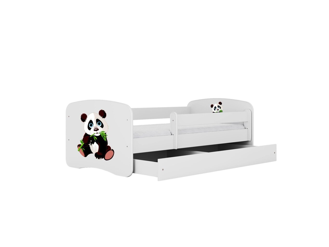 Lastensänky patjalla ja laatikolla Kocot Kids BabyDreams White panda 2, valkoinen hinta ja tiedot | Lastensängyt | hobbyhall.fi